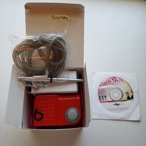 NWOT DINAIR Makeup Airbrush Kit. color Red.